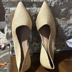 Cape Robbin Natural Beige Pointed D'Orsay Flats new without box size 9